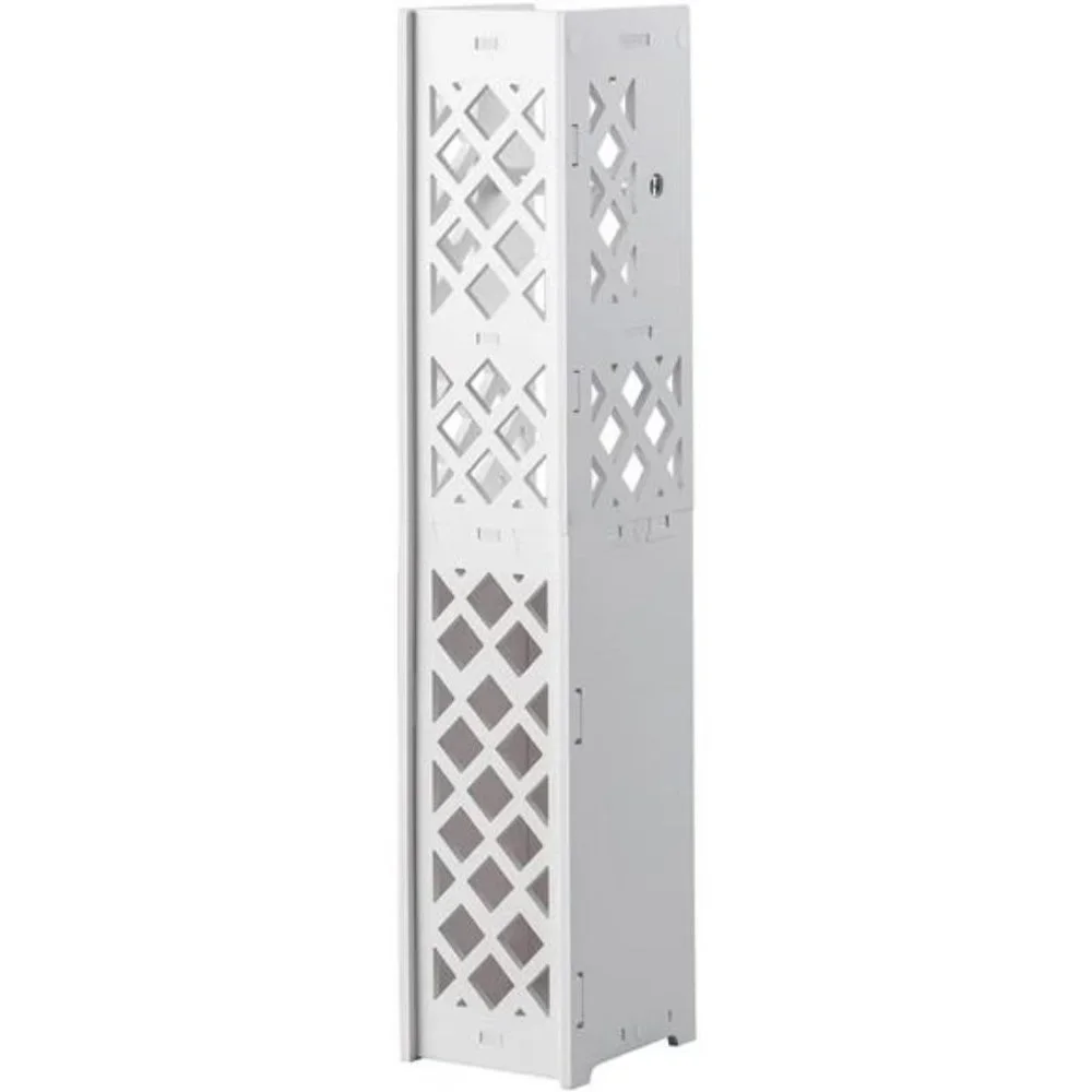 Toilet Paper Holder Stand for Small Bathroom, White